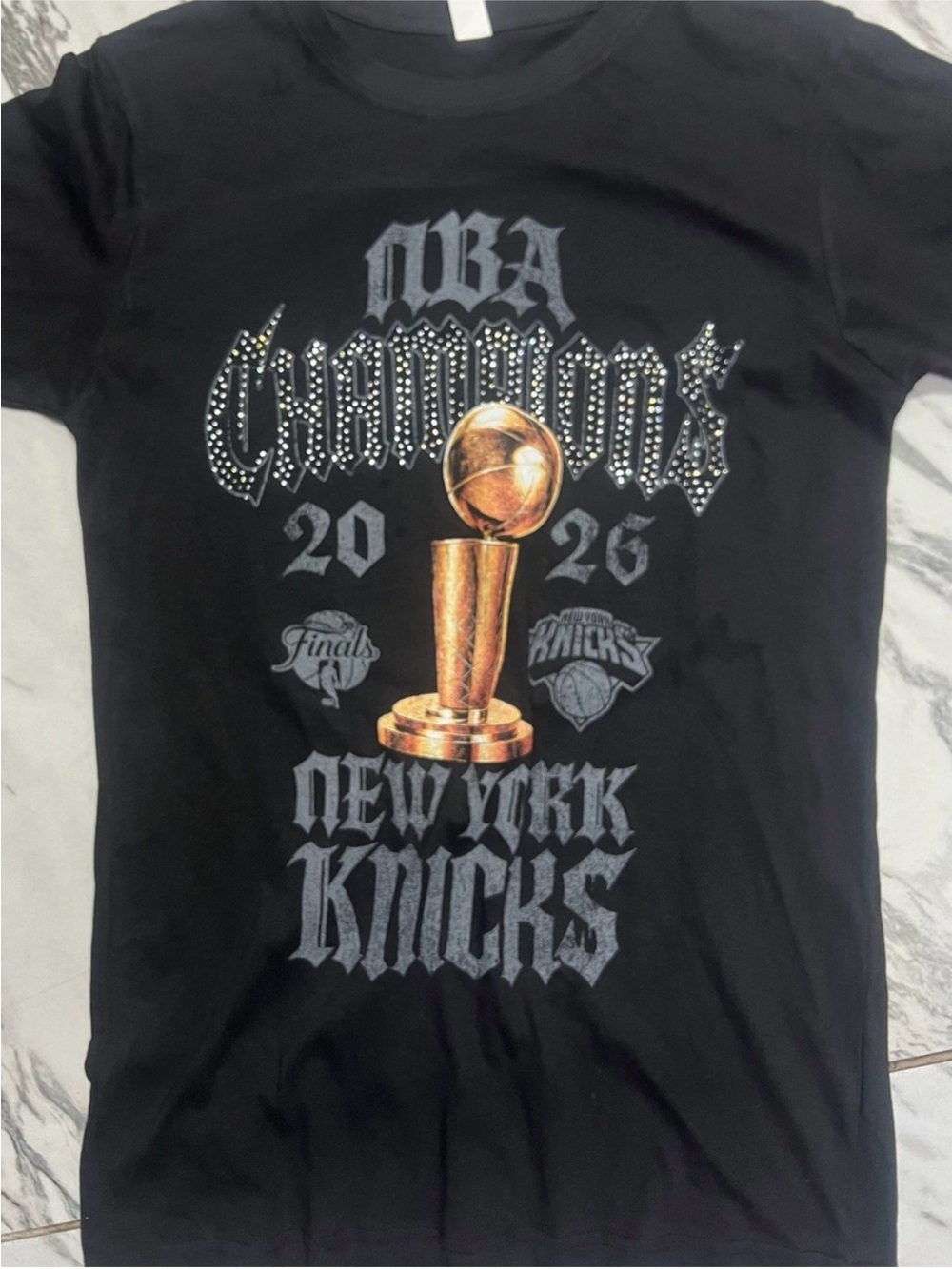 Nike Black New York Knicks 2026 Champions Graphic Tee